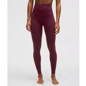 Lululemon Super High Rise SHR Size 6 Align Leggings 28" Length Garnet